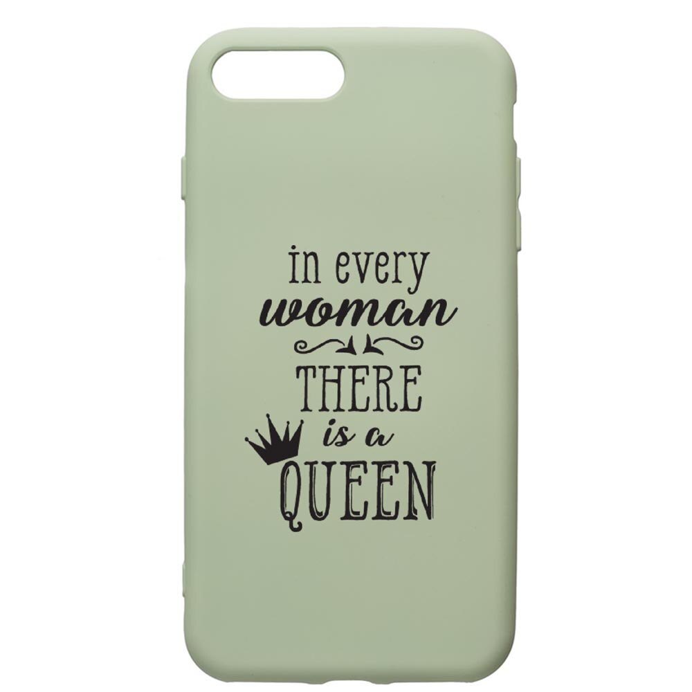 Husa de protectie Apple iPhone 8 Plus / iPhone 7 Plus, Woman, Queen, silicon, cu interiorul din material textil, protectie camera, Beryl, PGR227