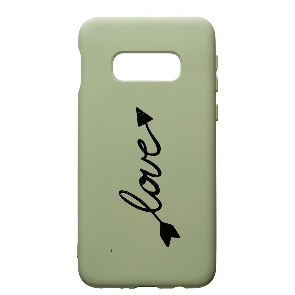 Husa de protectie Samsung Galaxy S10, Love, silicon, cu interiorul din material textil, protectie camera, Beryl, PGR225