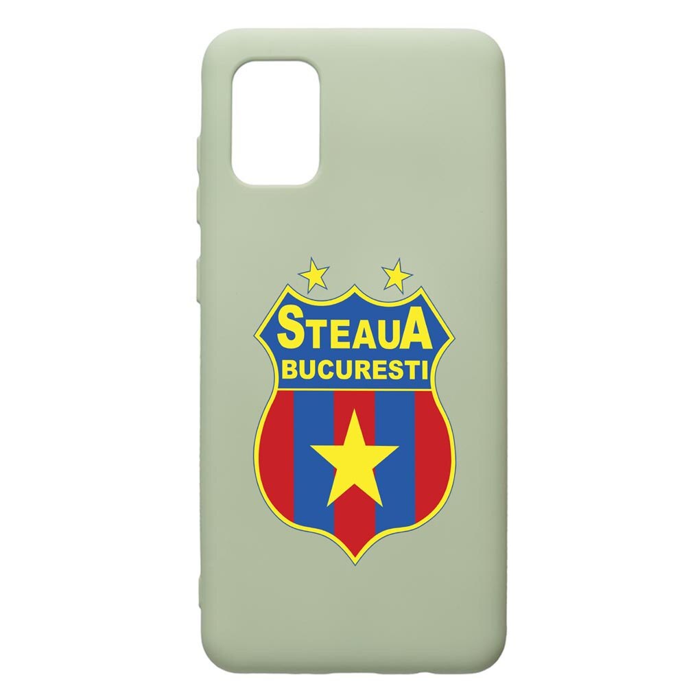 Husa de protectie Samsung Galaxy A71, Football, Steaua, silicon, cu interiorul din material textil, protectie camera, Beryl, PGR230