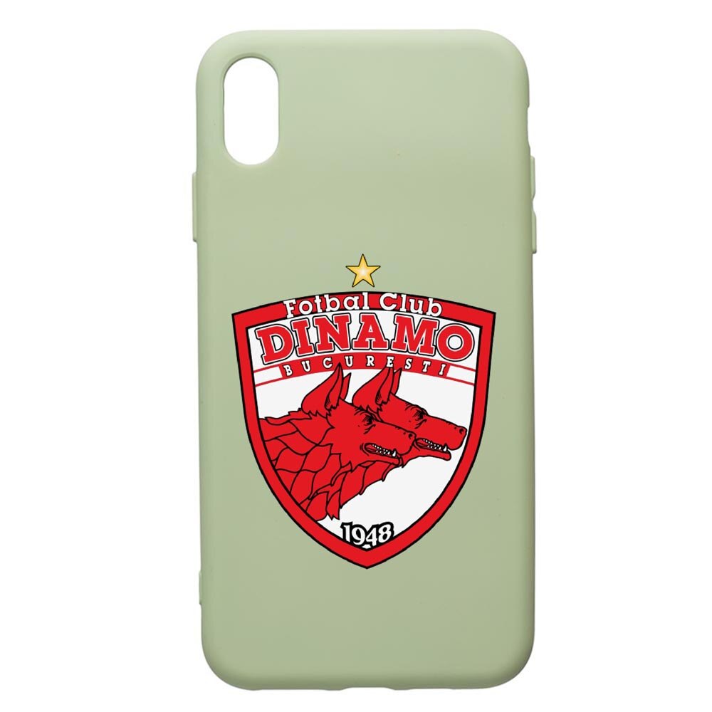 Husa de protectie Apple iPhone XS Max, Football, Dinamo, silicon, cu interiorul din material textil, protectie camera, Beryl, PGR229