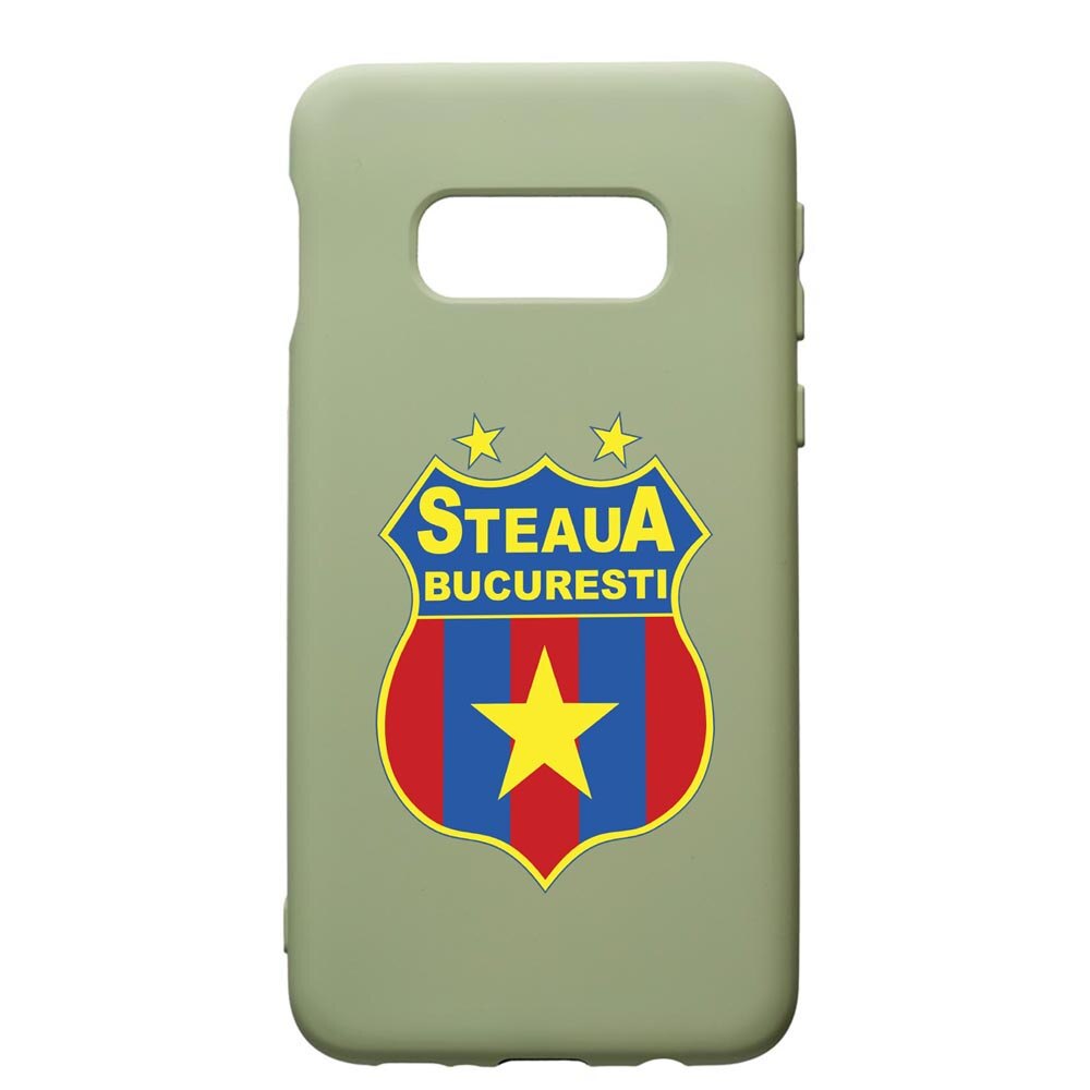 Husa de protectie Samsung Galaxy S10, Football, Steaua, silicon, cu interiorul din material textil, protectie camera, Beryl, PGR230