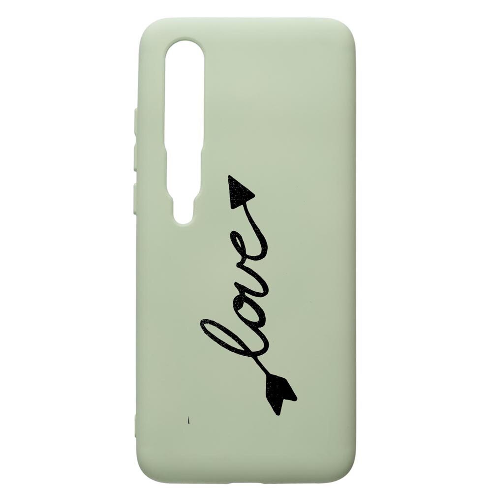 Husa de protectie Xiaomi Mi 10 / Mi 10 Pro, Love, silicon, cu interiorul din material textil, protectie camera, Beryl, PGR225