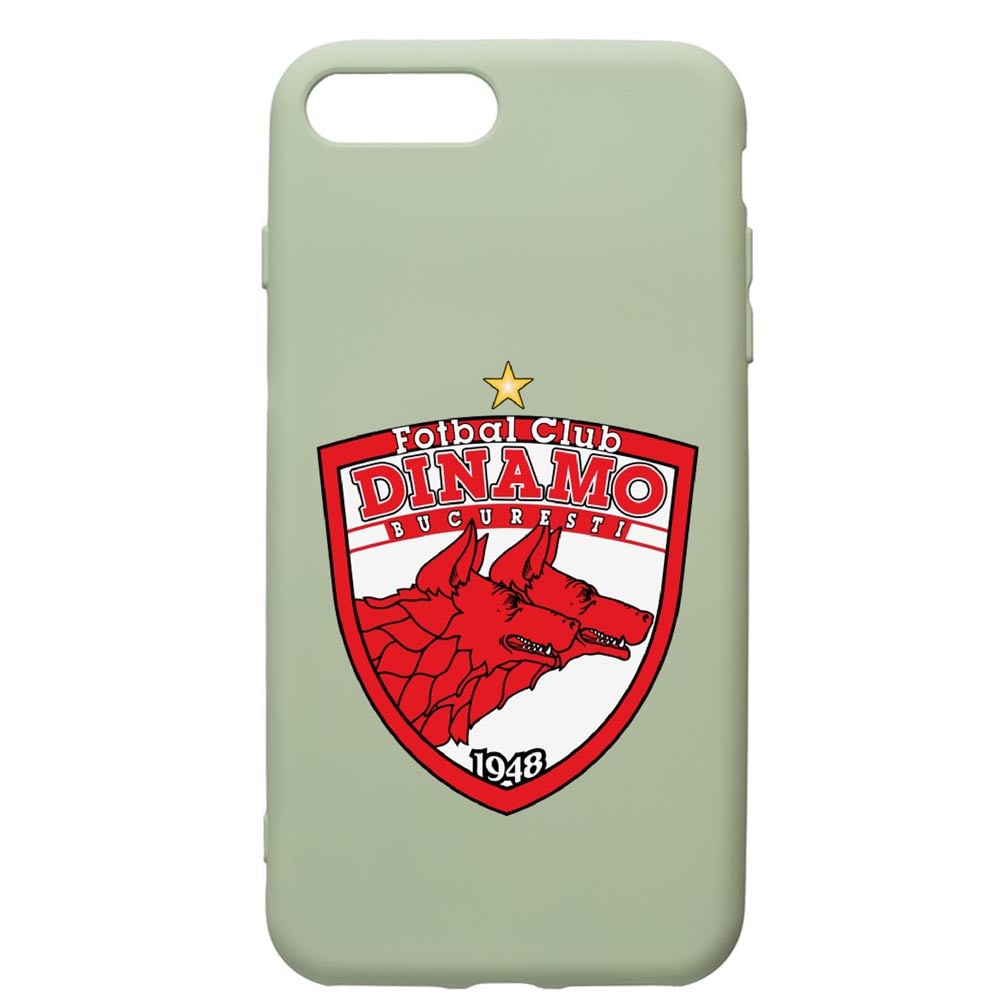 Husa de protectie Apple iPhone 8 Plus / iPhone 7 Plus, Football, Dinamo, silicon, cu interiorul din material textil, protectie camera, Beryl, PGR229
