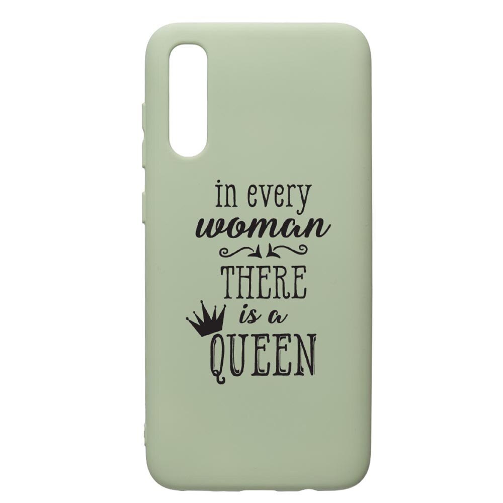 Husa de protectie Samsung Galaxy A70, Woman, Queen, silicon, cu interiorul din material textil, protectie camera, Beryl, PGR227