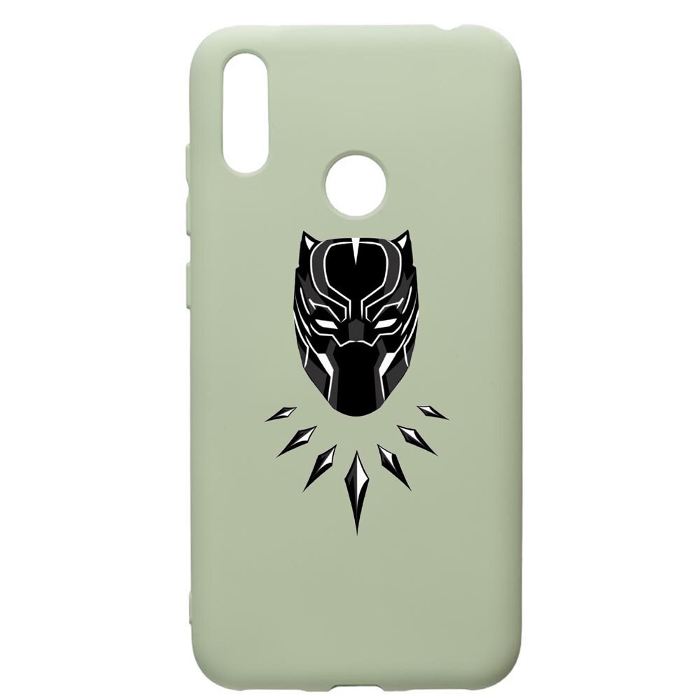 Husa de protectie Huawei Y7 2019, Black Panther, silicon, cu interiorul din material textil, protectie camera, Beryl, PGR243