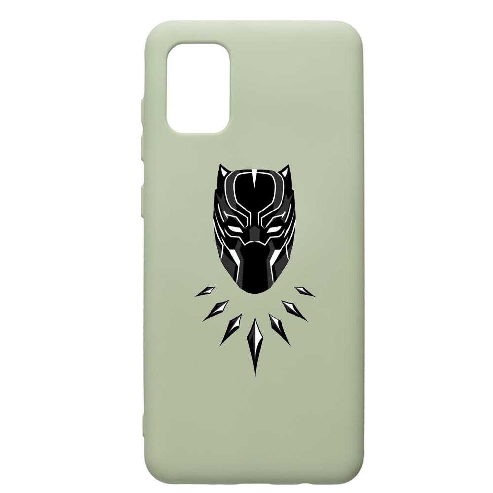 Husa de protectie Samsung Galaxy A31, Black Panther, silicon, cu interiorul din material textil, protectie camera, Beryl, PGR243