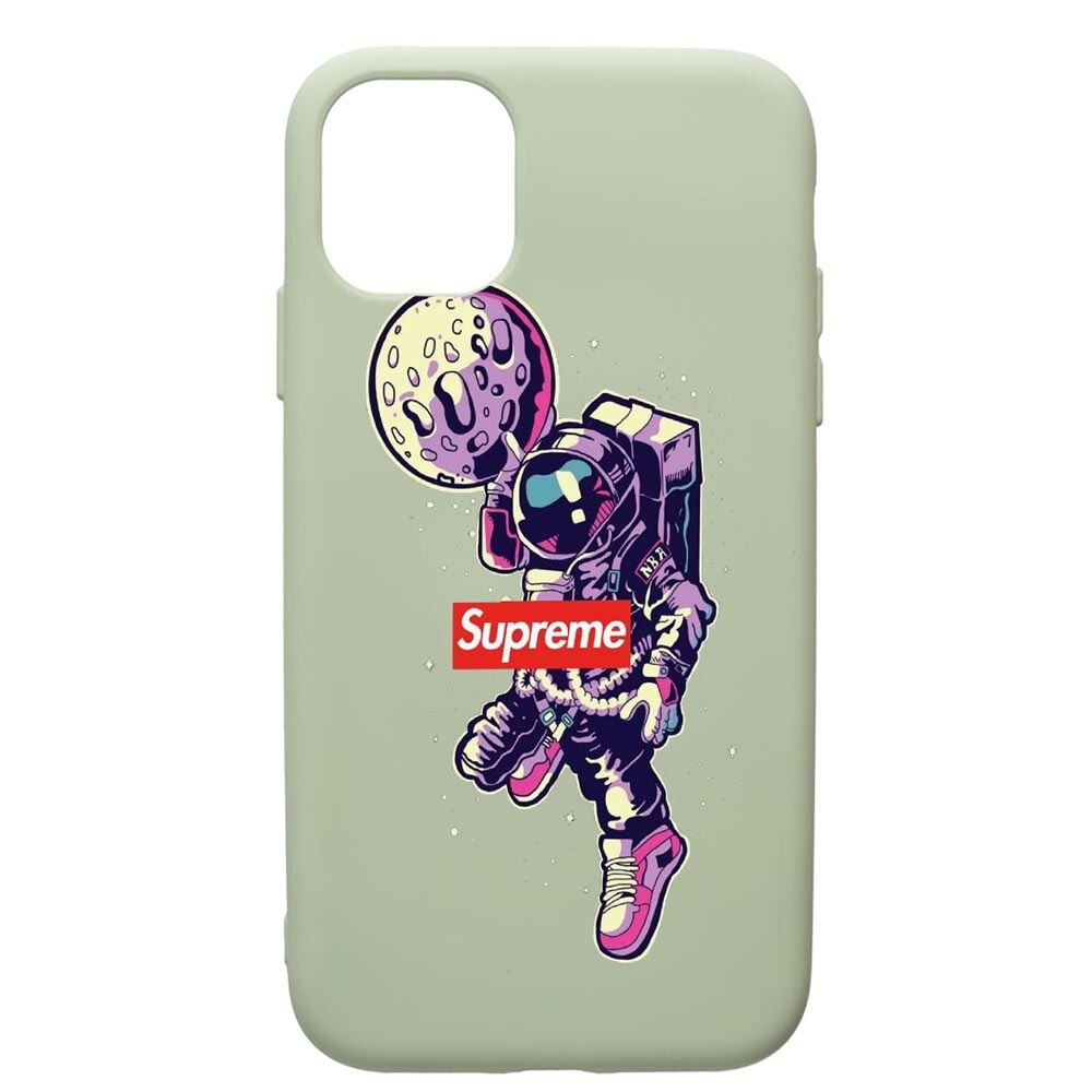 Husa de protectie Apple iPhone 12 Pro Max, Supreme, Astronaut, silicon, cu interiorul din material textil, protectie camera, Beryl, PGR254