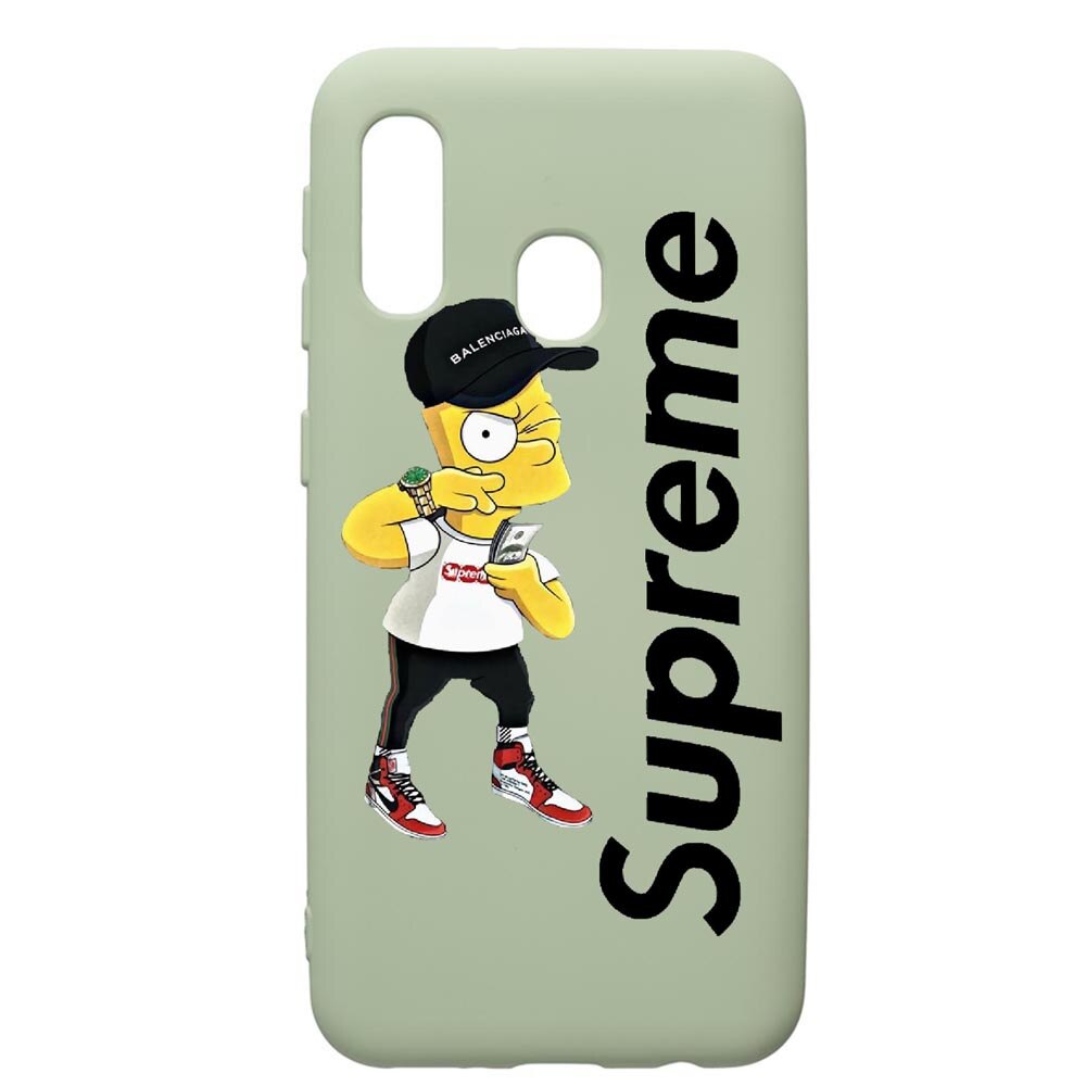 Husa de protectie Samsung Galaxy A40, Supreme, The Simpsons, silicon, cu interiorul din material textil, protectie camera, Beryl, PGR258