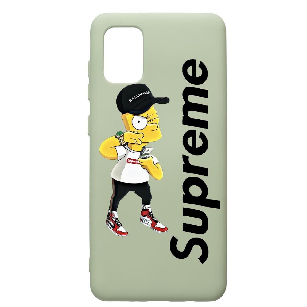 Husa de protectie Samsung Galaxy A31, Supreme, The Simpsons, silicon, cu interiorul din material textil, protectie camera, Beryl, PGR258