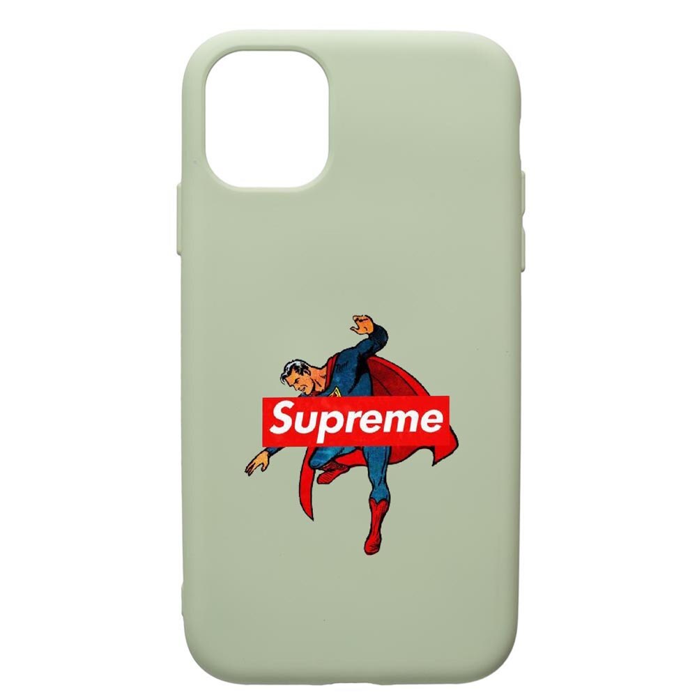 Husa de protectie Apple iPhone 12 Mini, Supreme, Superman, silicon, cu interiorul din material textil, protectie camera, Beryl, PGR259