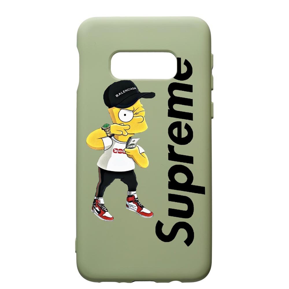 Husa de protectie Samsung Galaxy S10, Supreme, The Simpsons, silicon, cu interiorul din material textil, protectie camera, Beryl, PGR258