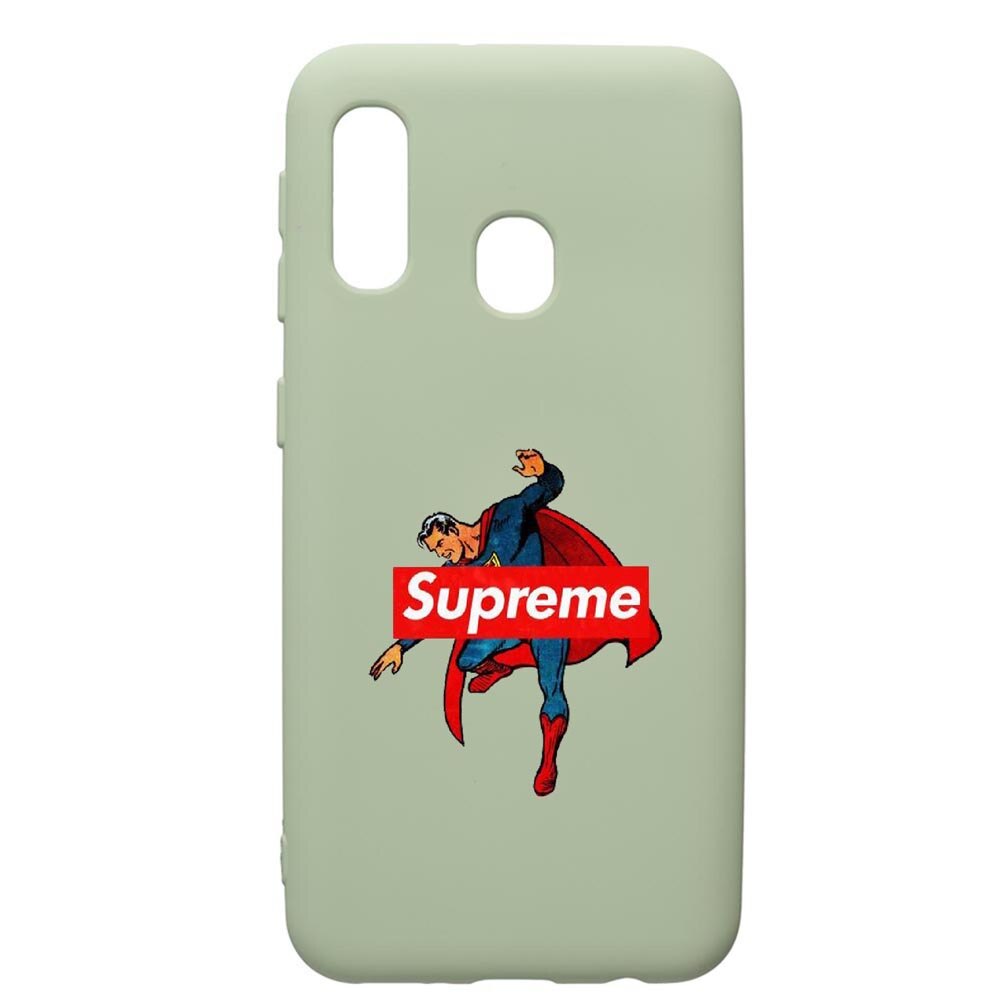 Husa de protectie Samsung Galaxy A40, Supreme, Superman, silicon, cu interiorul din material textil, protectie camera, Beryl, PGR259