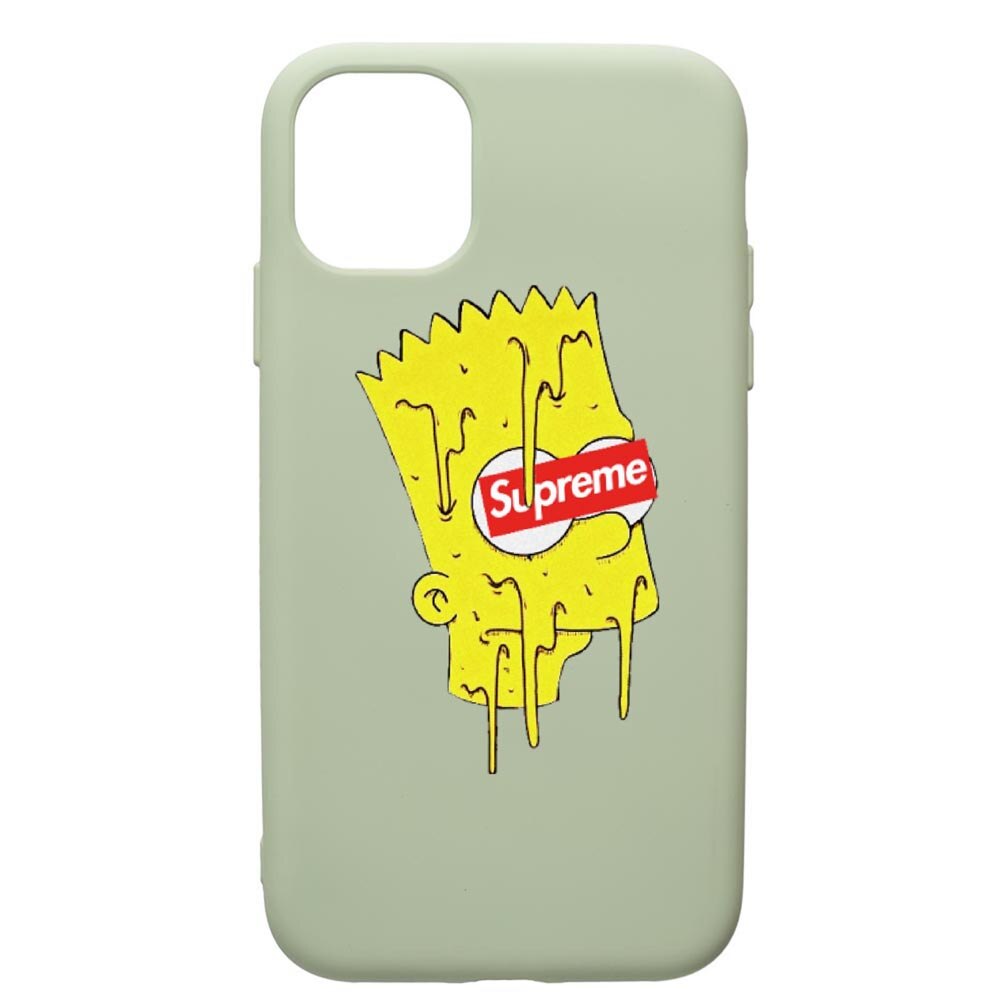 Husa de protectie Apple iPhone 11 Pro Max, Supreme, The Simpsons, silicon, cu interiorul din material textil, protectie camera, Beryl, PGR267