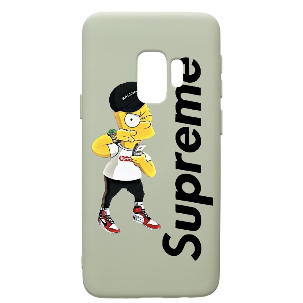 Husa de protectie Samsung Galaxy S9, Supreme, The Simpsons, silicon, cu interiorul din material textil, protectie camera, Beryl, PGR258