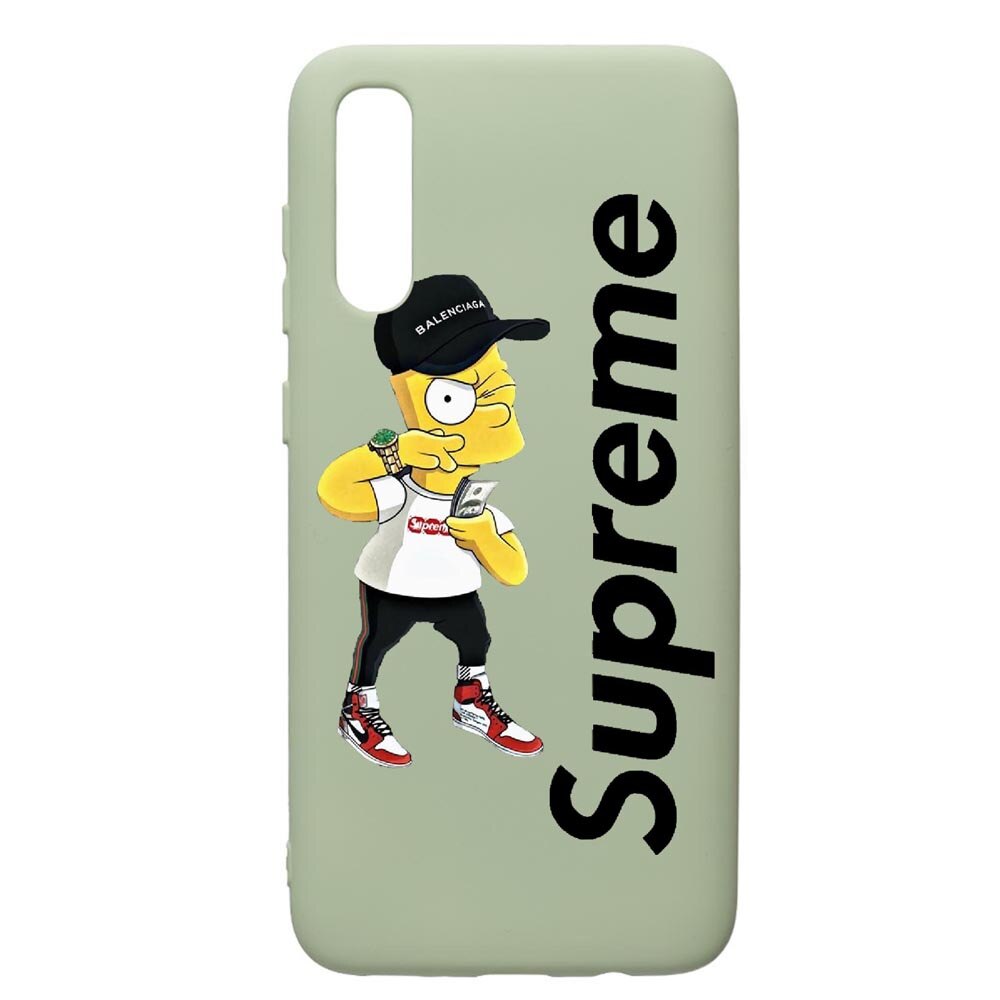 Husa de protectie Samsung Galaxy A70, Supreme, The Simpsons, silicon, cu interiorul din material textil, protectie camera, Beryl, PGR258