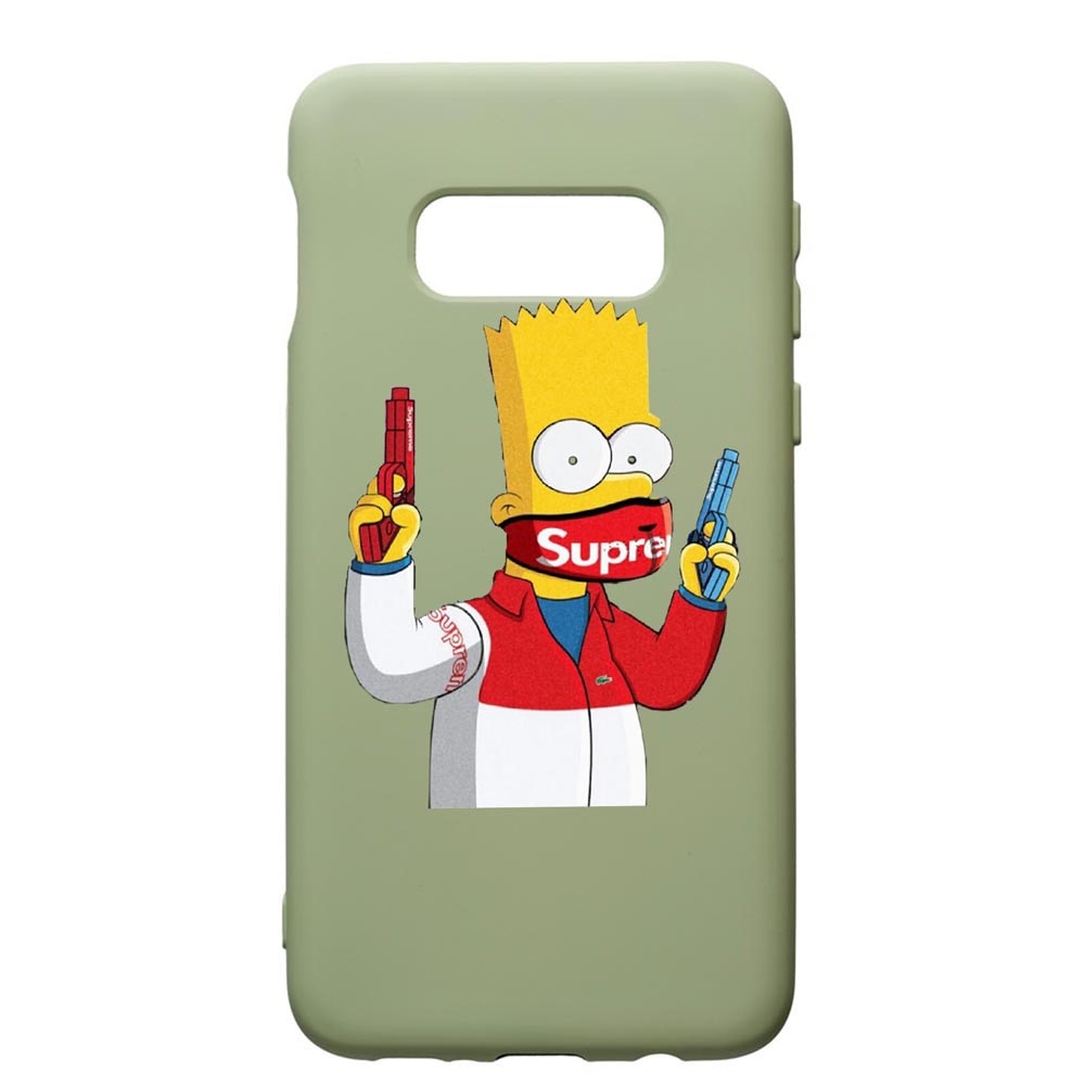 Husa de protectie Samsung Galaxy S10E, Supreme, The Simpsons, silicon, cu interiorul din material textil, protectie camera, Beryl, PGR270