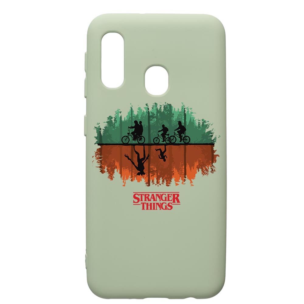 Husa de protectie Samsung Galaxy A20e, Stranger Things, silicon, cu interiorul din material textil, protectie camera, Beryl, PGR279