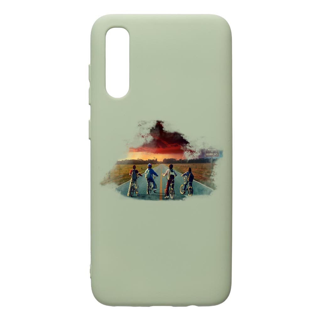 Husa de protectie Samsung Galaxy A70, Stranger Things, silicon, cu interiorul din material textil, protectie camera, Beryl, PGR278