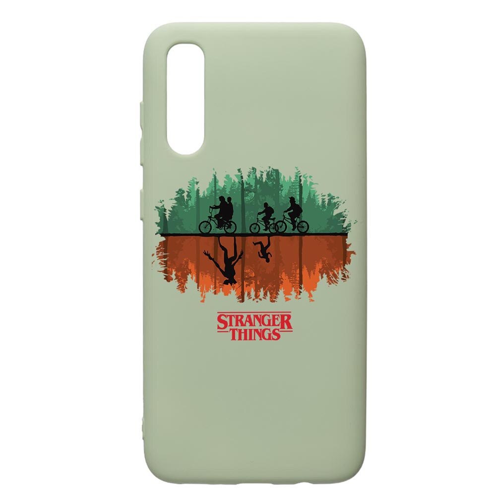 Husa de protectie Samsung Galaxy A70, Stranger Things, silicon, cu interiorul din material textil, protectie camera, Beryl, PGR279