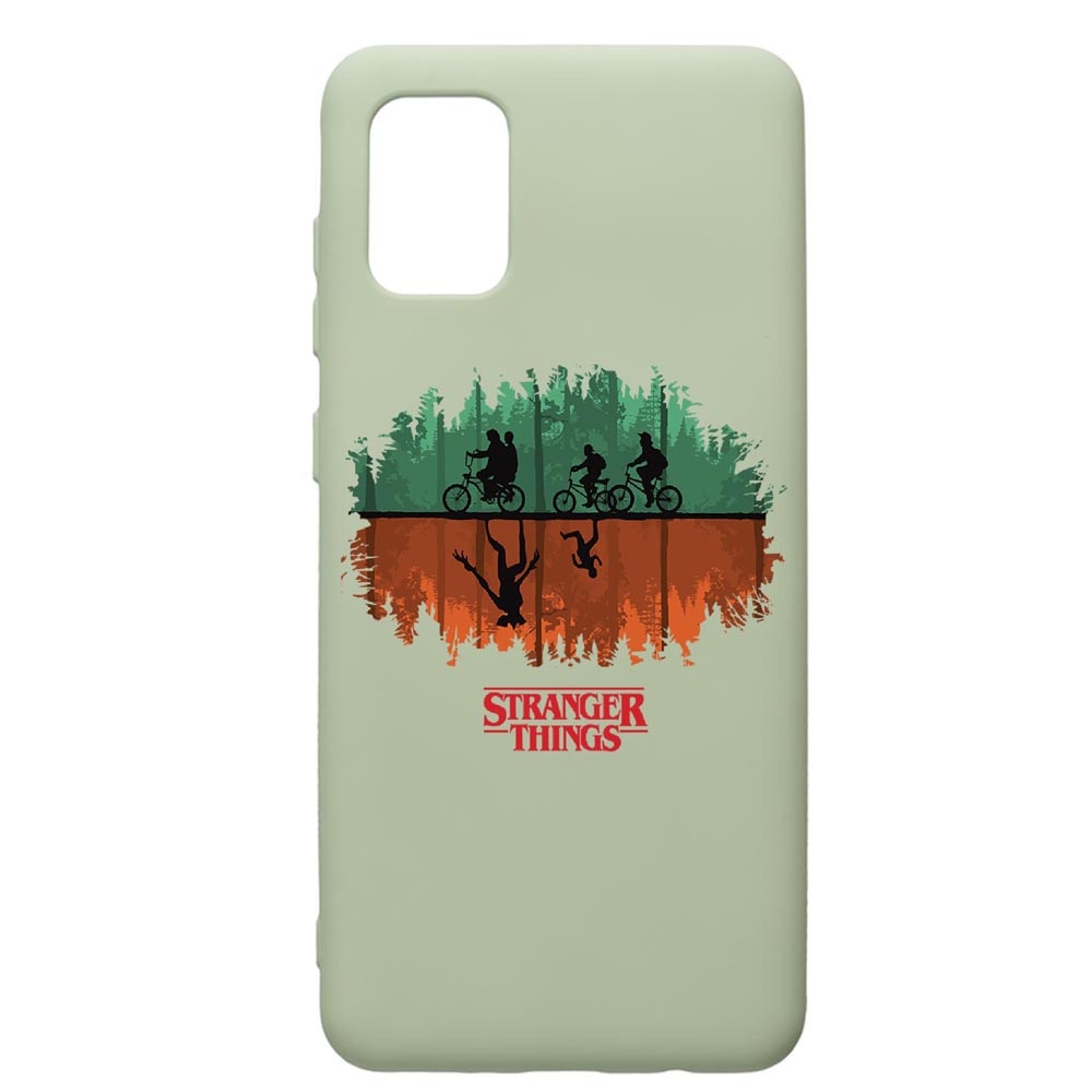 Husa de protectie Samsung Galaxy A31, Stranger Things, silicon, cu interiorul din material textil, protectie camera, Beryl, PGR279