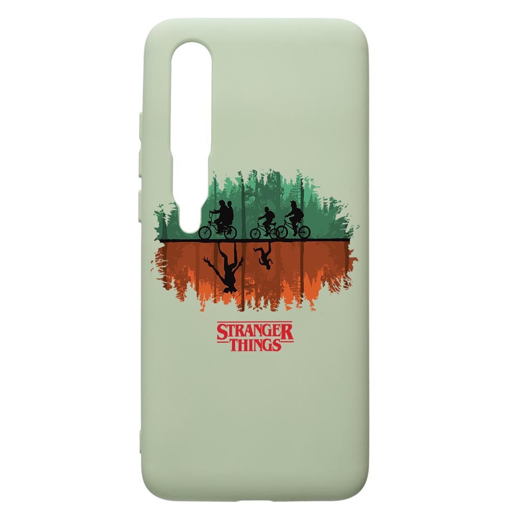 Husa de protectie Xiaomi Mi 10 / Mi 10 Pro, Stranger Things, silicon, cu interiorul din material textil, protectie camera, Beryl, PGR279