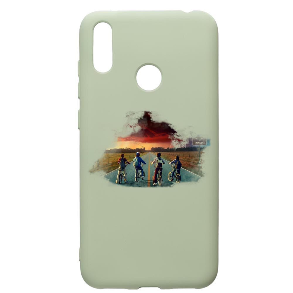 Husa de protectie Huawei Y7 2019, Stranger Things, silicon, cu interiorul din material textil, protectie camera, Beryl, PGR278