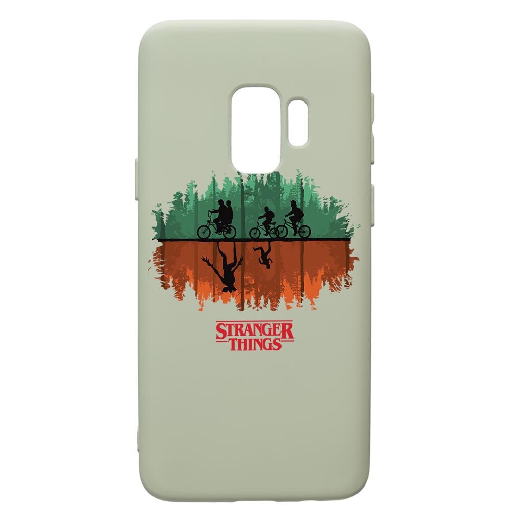 Husa de protectie Samsung Galaxy S9, Stranger Things, silicon, cu interiorul din material textil, protectie camera, Beryl, PGR279