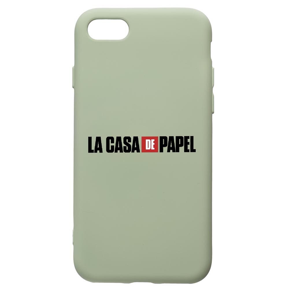 Husa de protectie Apple iPhone SE 2 / iPhone 8 / iPhone 7, La Casa De Papel, silicon, cu interiorul din material textil, protectie camera, Beryl, PGR292