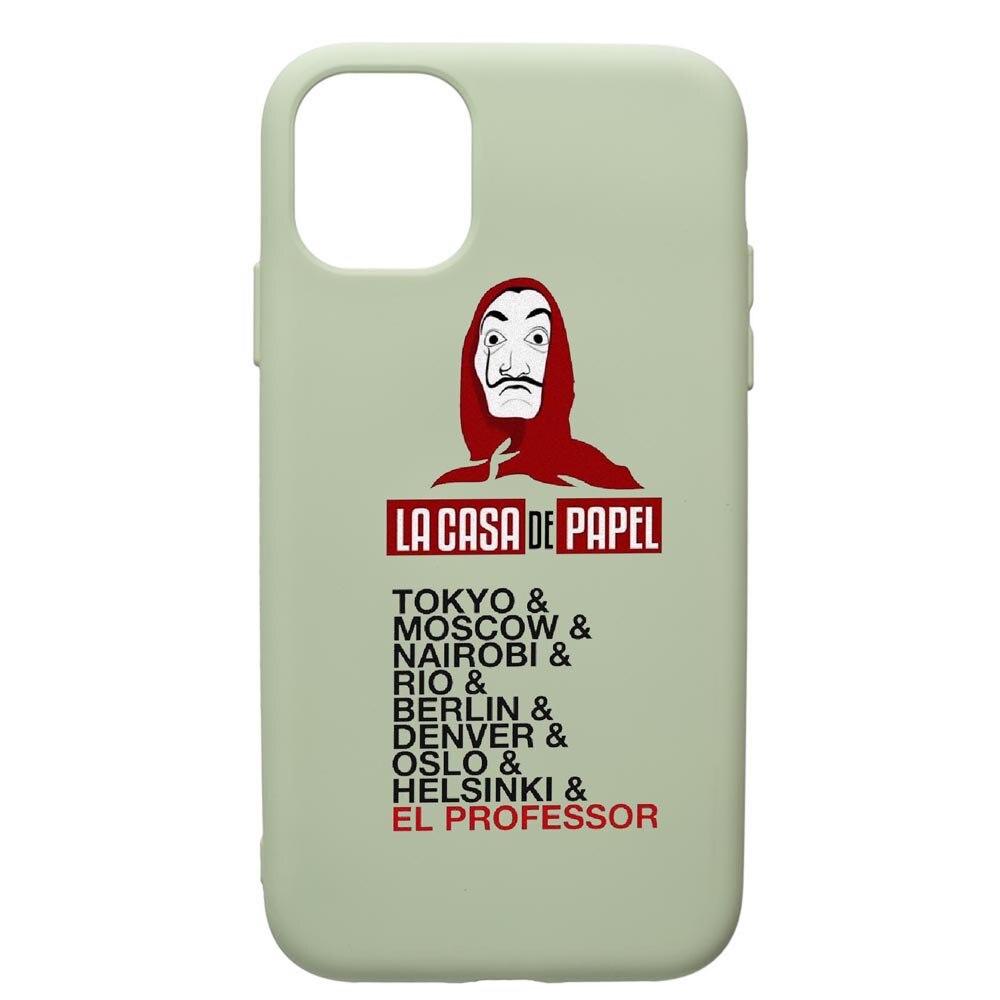 Husa de protectie Apple iPhone 11, La Casa De Papel, silicon, cu interiorul din material textil, protectie camera, Beryl, PGR296