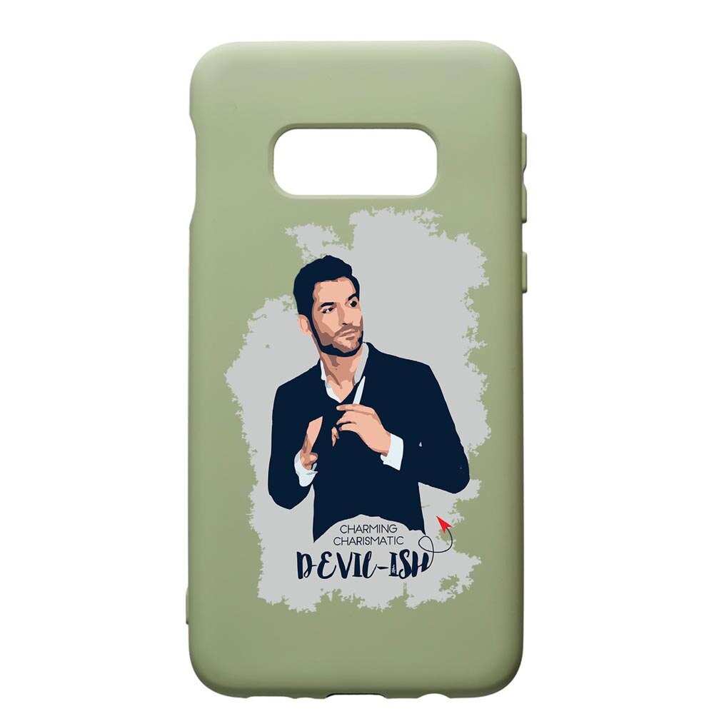 Husa de protectie Samsung Galaxy S10, Lucifer, silicon, cu interiorul din material textil, protectie camera, Beryl, PGR299