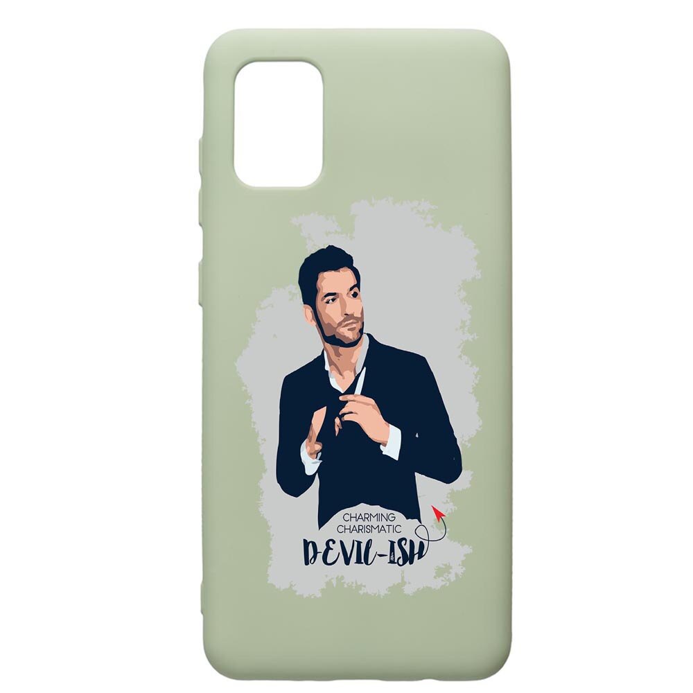 Husa de protectie Samsung Galaxy A41, Lucifer, silicon, cu interiorul din material textil, protectie camera, Beryl, PGR299
