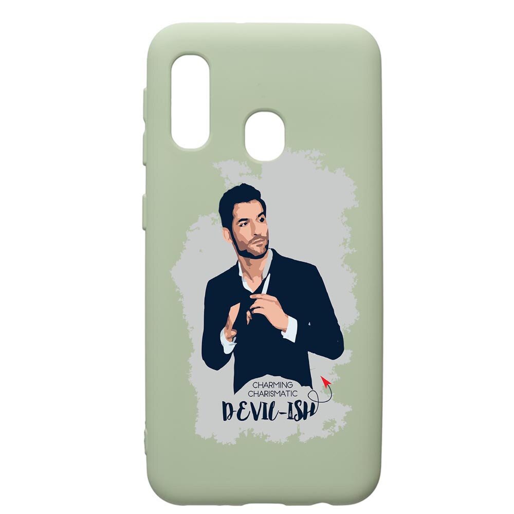 Husa de protectie Samsung Galaxy A40, Lucifer, silicon, cu interiorul din material textil, protectie camera, Beryl, PGR299