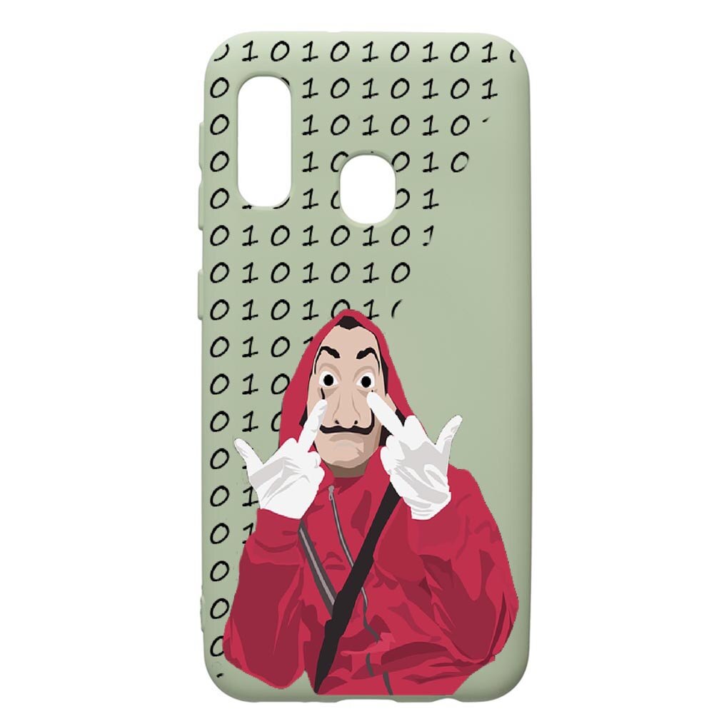 Husa de protectie Samsung Galaxy A40, La Casa De Papel, silicon, cu interiorul din material textil, protectie camera, Beryl, PGR297