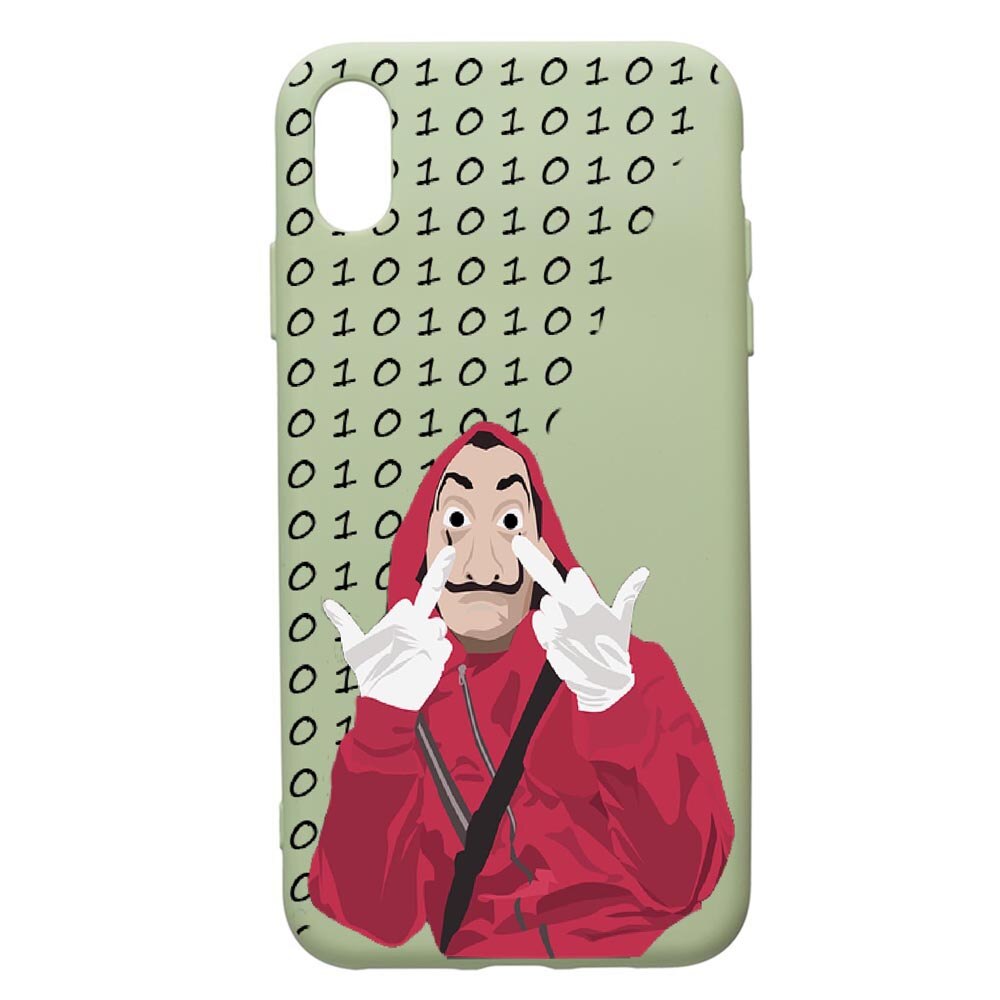 Husa de protectie Apple iPhone XR, La Casa De Papel, silicon, cu interiorul din material textil, protectie camera, Beryl, PGR297