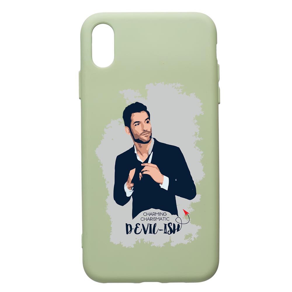 Husa de protectie Apple iPhone XS Max, Lucifer, silicon, cu interiorul din material textil, protectie camera, Beryl, PGR299