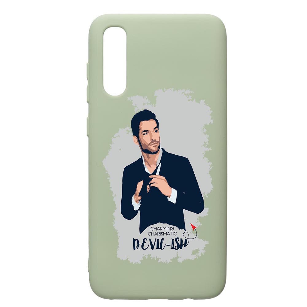 Husa de protectie Samsung Galaxy A70, Lucifer, silicon, cu interiorul din material textil, protectie camera, Beryl, PGR299