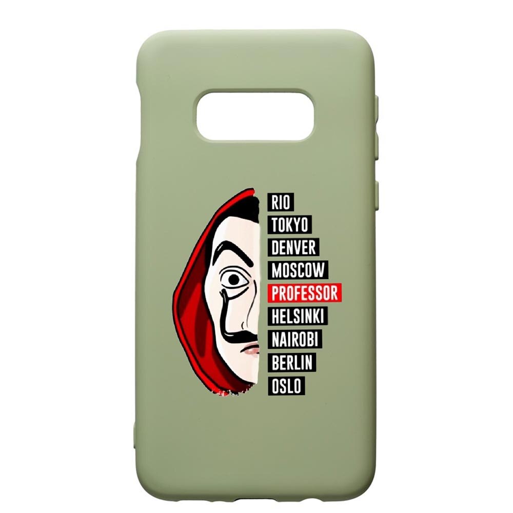 Husa de protectie Samsung Galaxy S10, La Casa De Papel, silicon, cu interiorul din material textil, protectie camera, Beryl, PGR302