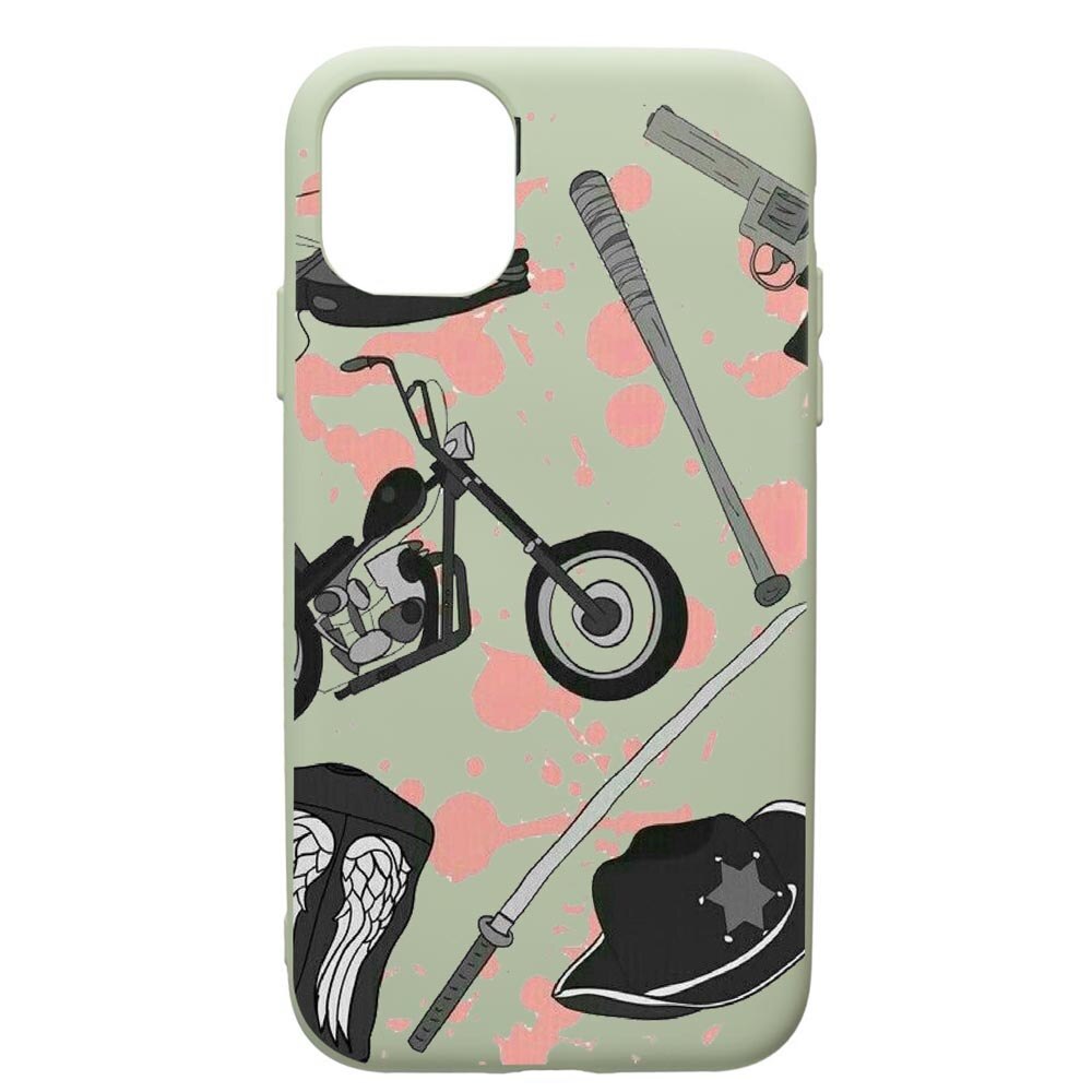 Husa de protectie Apple iPhone 12, The Walking Dead, silicon, cu interiorul din material textil, protectie camera, Beryl, PGR307