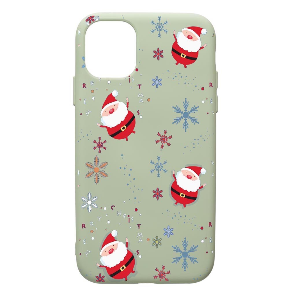 Husa de protectie Apple iPhone 12, Xmas, silicon, cu interiorul din material textil, protectie camera, Beryl, PGR308