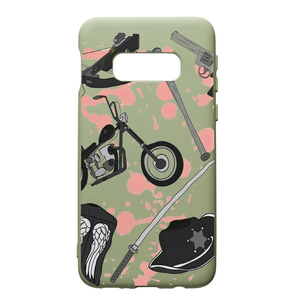 Husa de protectie Samsung Galaxy S10E, The Walking Dead, silicon, cu interiorul din material textil, protectie camera, Beryl, PGR307