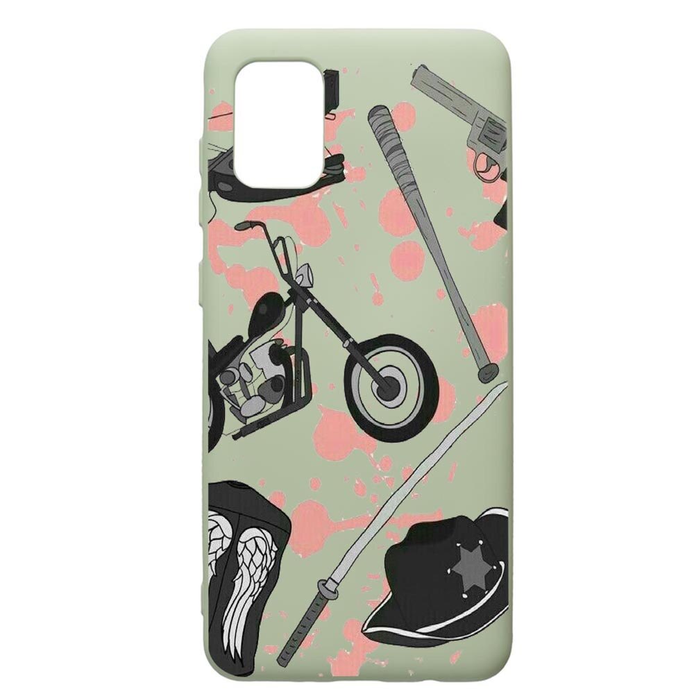 Husa de protectie Samsung Galaxy A41, The Walking Dead, silicon, cu interiorul din material textil, protectie camera, Beryl, PGR307
