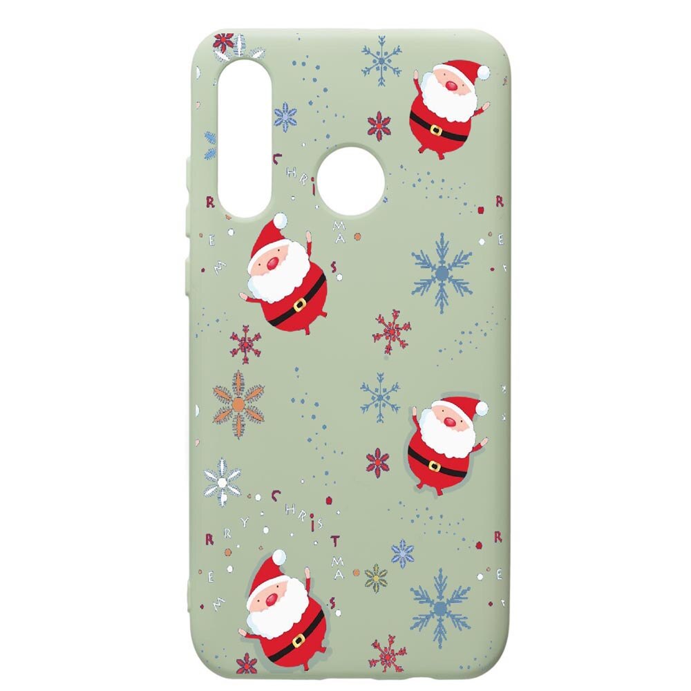 Husa de protectie Huawei P40 Lite E / Y7p, Xmas, silicon, cu interiorul din material textil, protectie camera, Beryl, PGR308