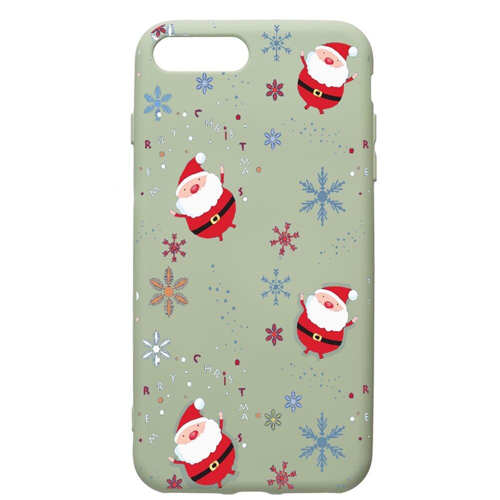 Husa de protectie Apple iPhone 8 Plus / iPhone 7 Plus, Xmas, silicon, cu interiorul din material textil, protectie camera, Beryl, PGR308