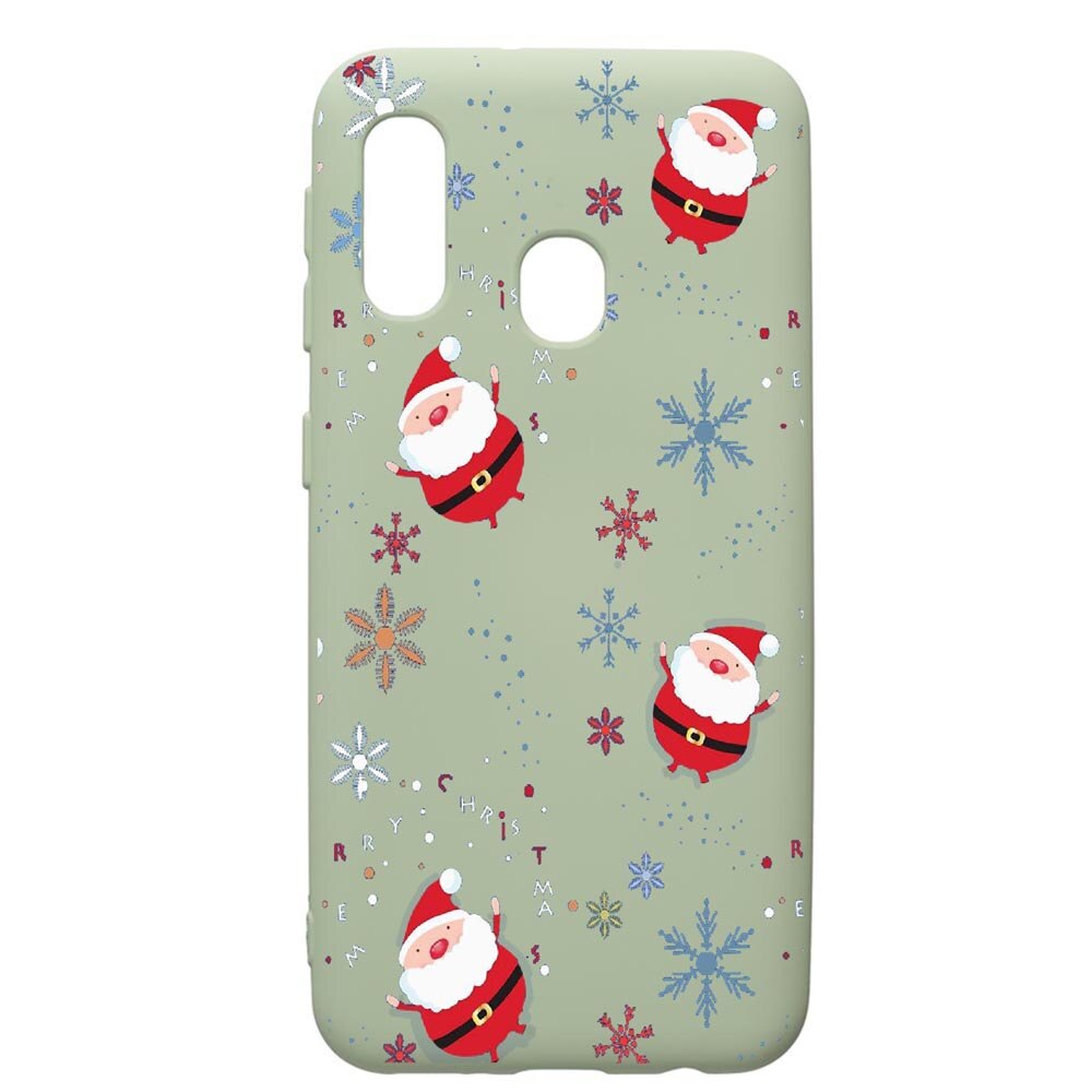 Husa de protectie Samsung Galaxy A20e, Xmas, silicon, cu interiorul din material textil, protectie camera, Beryl, PGR308