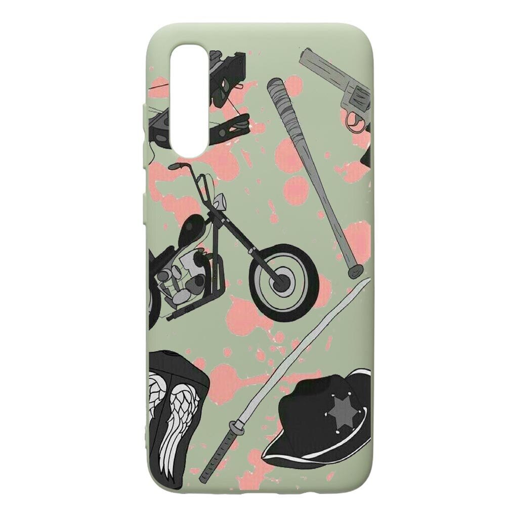 Husa de protectie Samsung Galaxy A70, The Walking Dead, silicon, cu interiorul din material textil, protectie camera, Beryl, PGR307
