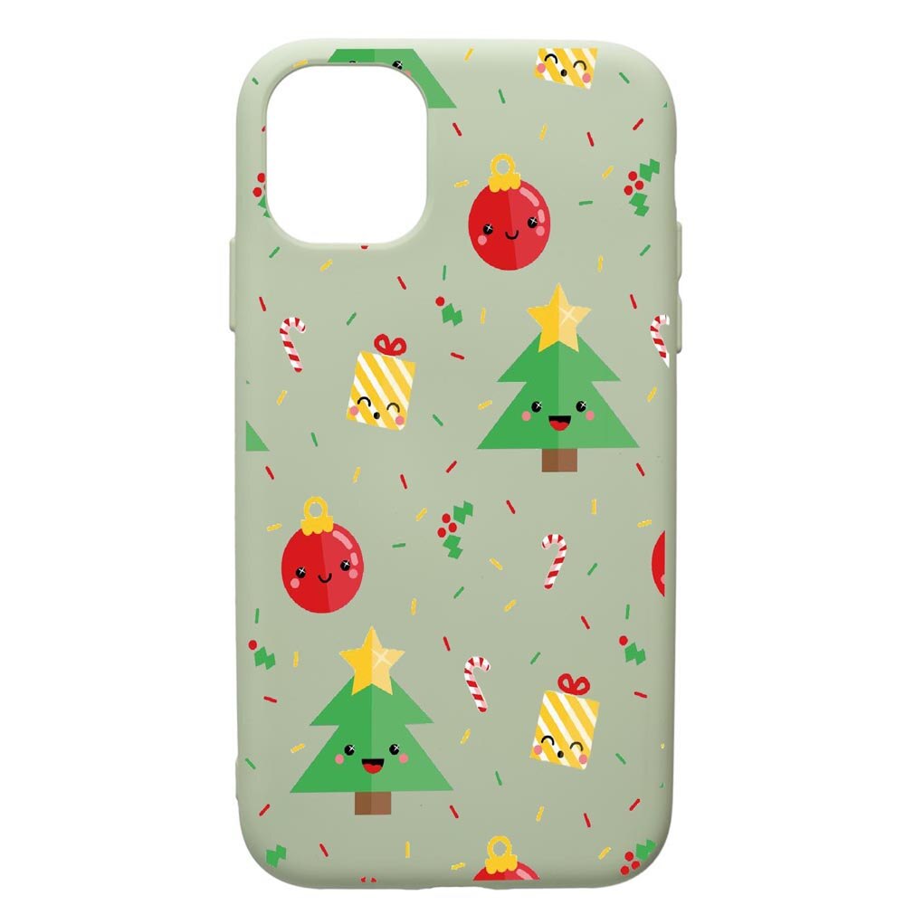 Husa de protectie Apple iPhone 12 Mini, Xmas, silicon, cu interiorul din material textil, protectie camera, Beryl, PGR309