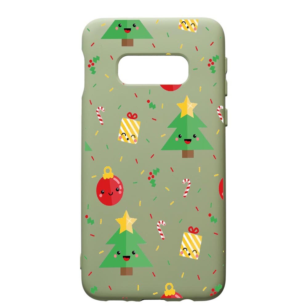 Husa de protectie Samsung Galaxy S10E, Xmas, silicon, cu interiorul din material textil, protectie camera, Beryl, PGR309