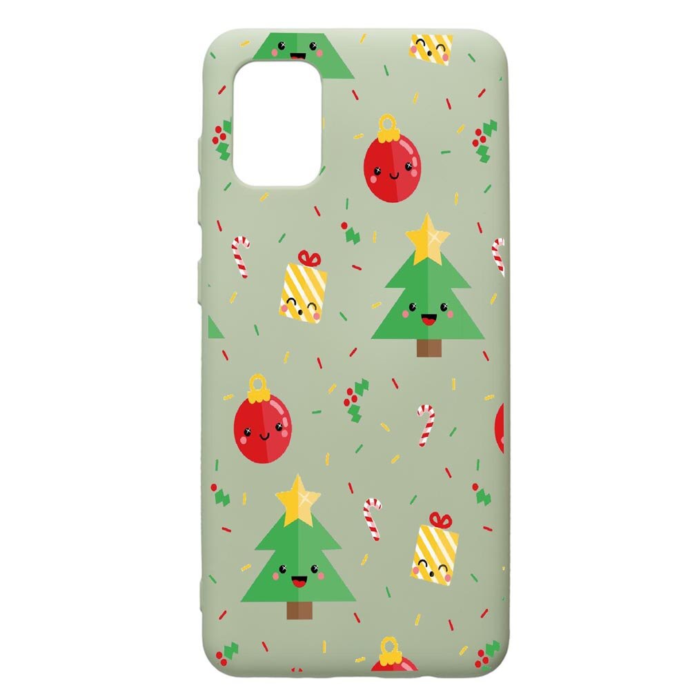 Husa de protectie Samsung Galaxy A31, Xmas, silicon, cu interiorul din material textil, protectie camera, Beryl, PGR309