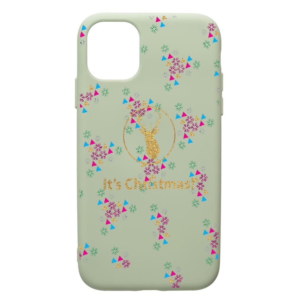 Husa de protectie Apple iPhone 11, Xmas, silicon, cu interiorul din material textil, protectie camera, Beryl, PGR313