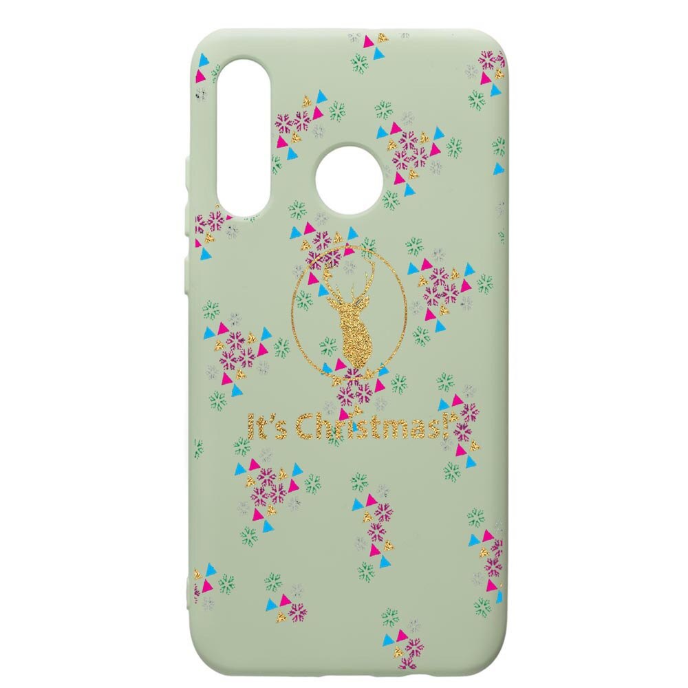 Husa de protectie Huawei P40 Lite E / Y7p, Xmas, silicon, cu interiorul din material textil, protectie camera, Beryl, PGR313